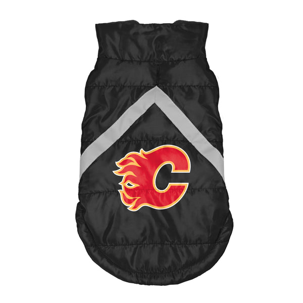 littlearth Calgary Flames Pet Puffer Vest