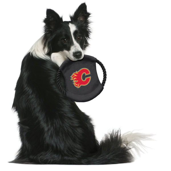 Littlearth Calgary Flames Team Flying Disc Pet Toy