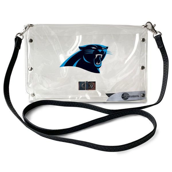 littlearth Carolina Panthers Clear Envelope Purse