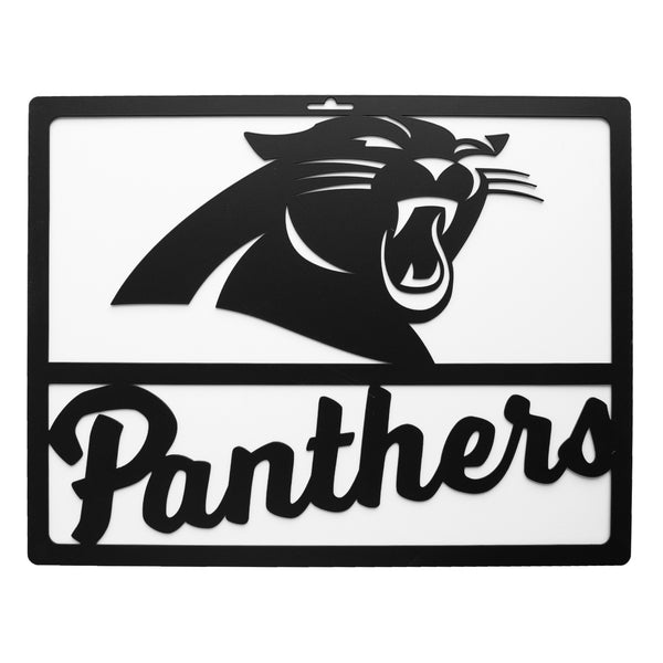 littlearth Carolina Panthers Metal Team Sign