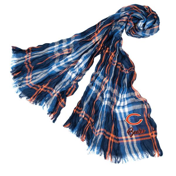 littlearth Chicago Bears Crinkle Scarf Plaid