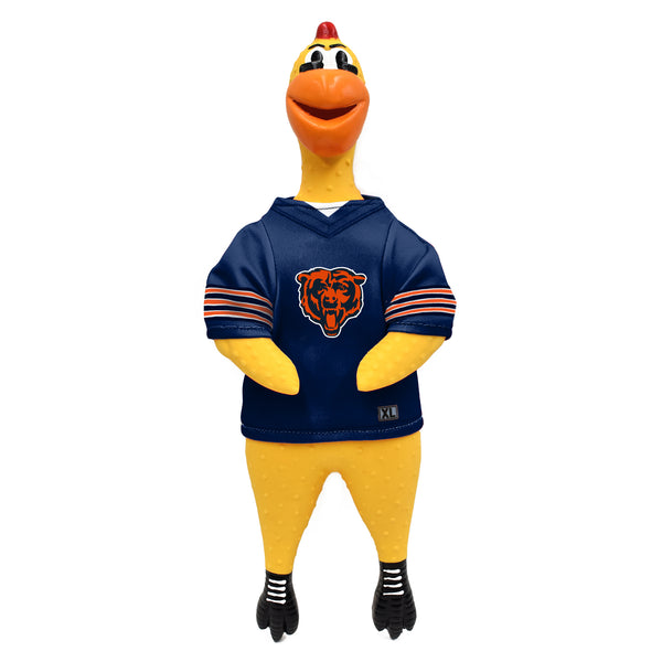 littlearth Chicago Bears Rubber Chicken Pet Toy