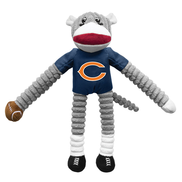 littlearth Chicago Bears Team Sock Monkey Pet Toy