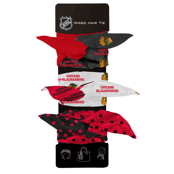 littlearth Chicago Blackhawks Wired Hair Tie