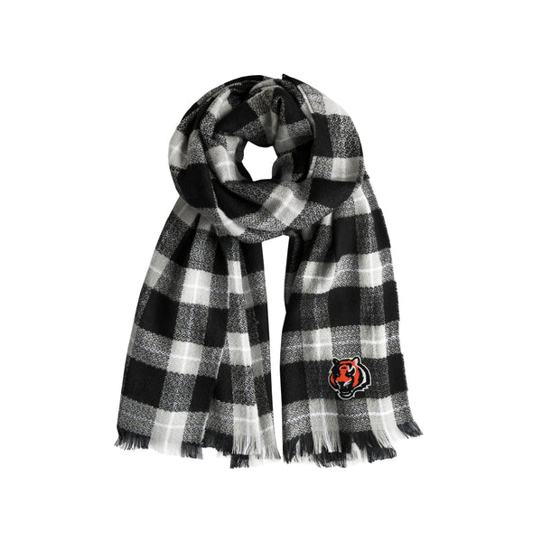 littlearth Cincinnati Bengals Plaid Blanket Scarf