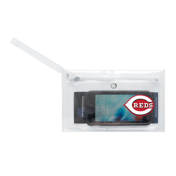 Littlearth Cincinnati Reds Clear Ticket Wristlet