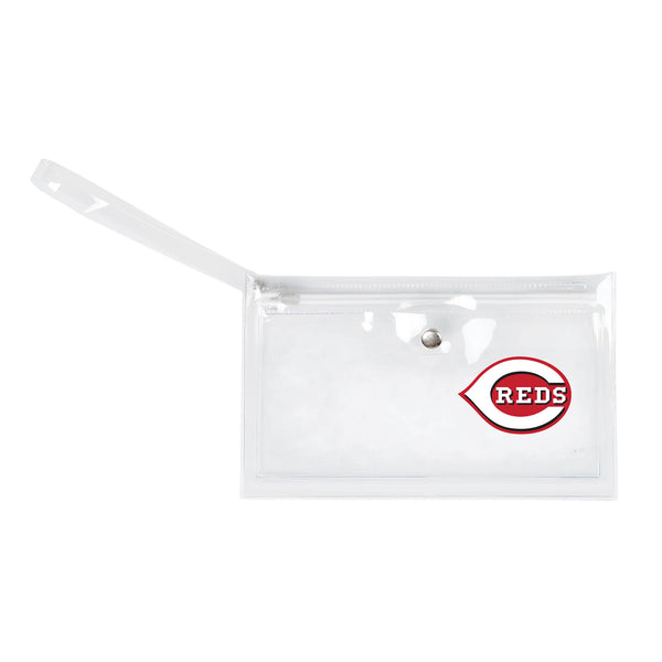 littlearth Cincinnati Reds Clear Ticket Wristlet