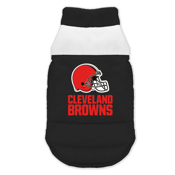 littlearth Cleveland Browns Pet Parka Puff Vest