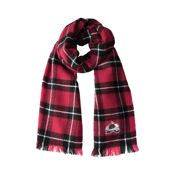 littlearth Colorado Avalanche Plaid Blanket Scarf