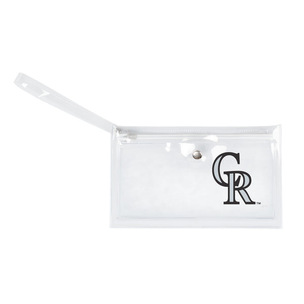 littlearth Colorado Rockies Clear Ticket Wristlet