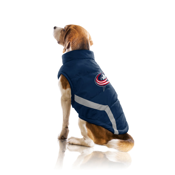 Littlearth Columbus Blue Jackets Pet Puffer Vest