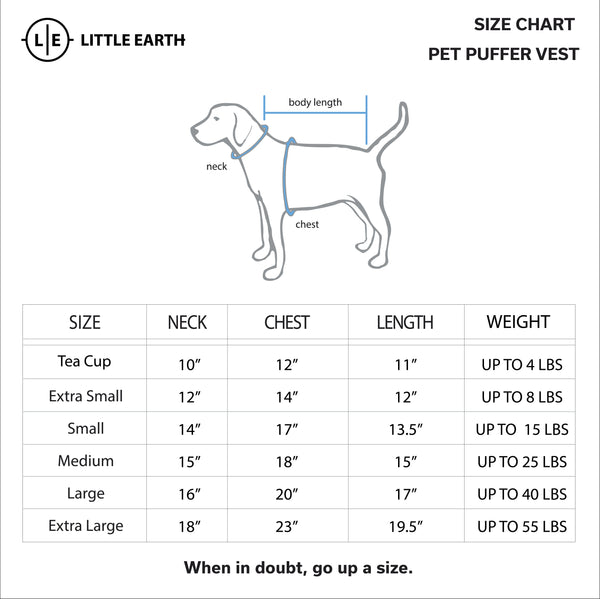 Littlearth Columbus Blue Jackets Pet Puffer Vest