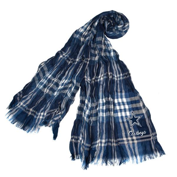 littlearth Dallas Cowboys Crinkle Scarf Plaid