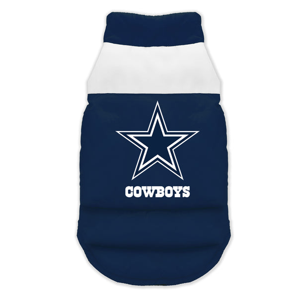 littlearth Dallas Cowboys Pet Parka Puff Vest