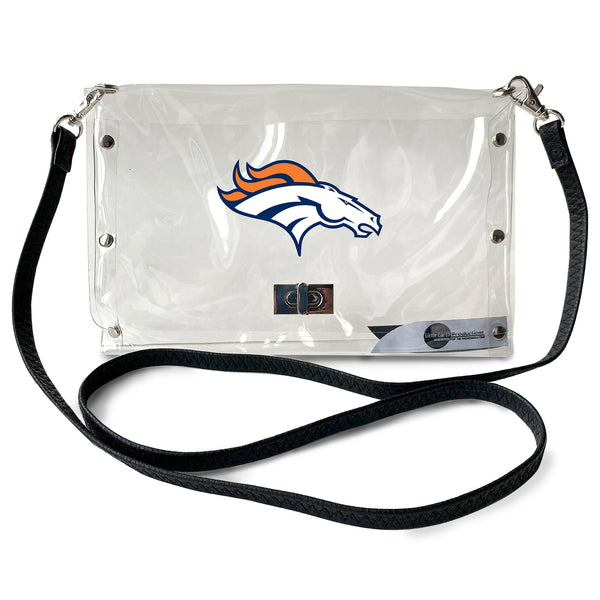 littlearth Denver Broncos Clear Envelope Purse