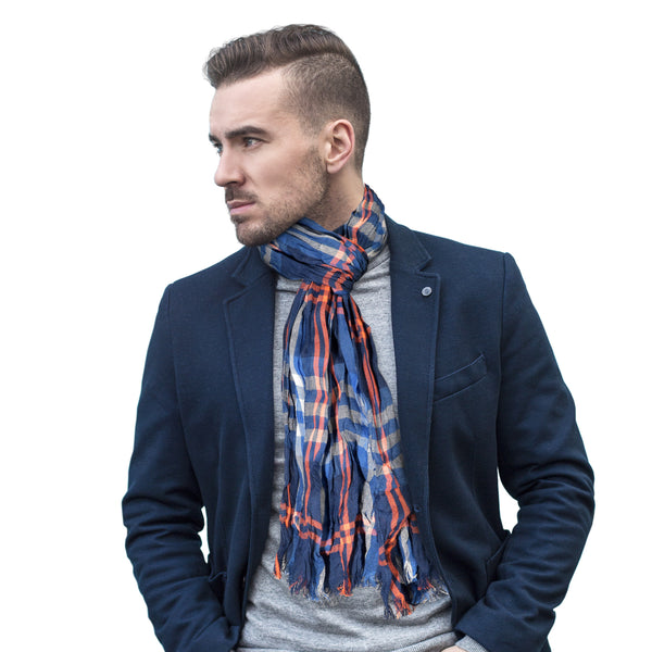 Littlearth Denver Broncos Crinkle Scarf Plaid