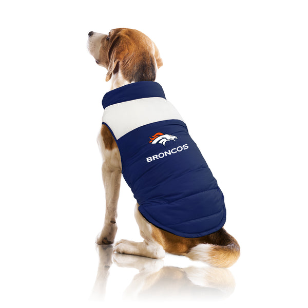Littlearth Denver Broncos Pet Parka Puff Vest