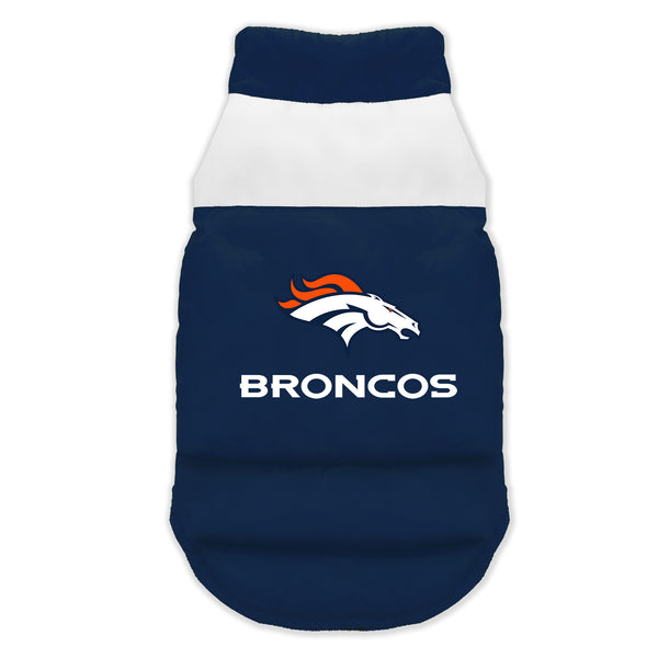 littlearth Denver Broncos Pet Parka Puff Vest
