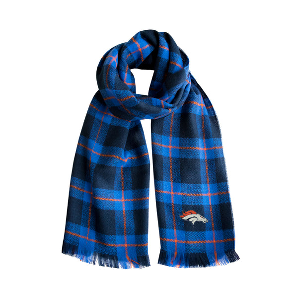 littlearth Denver Broncos Plaid Blanket Scarf