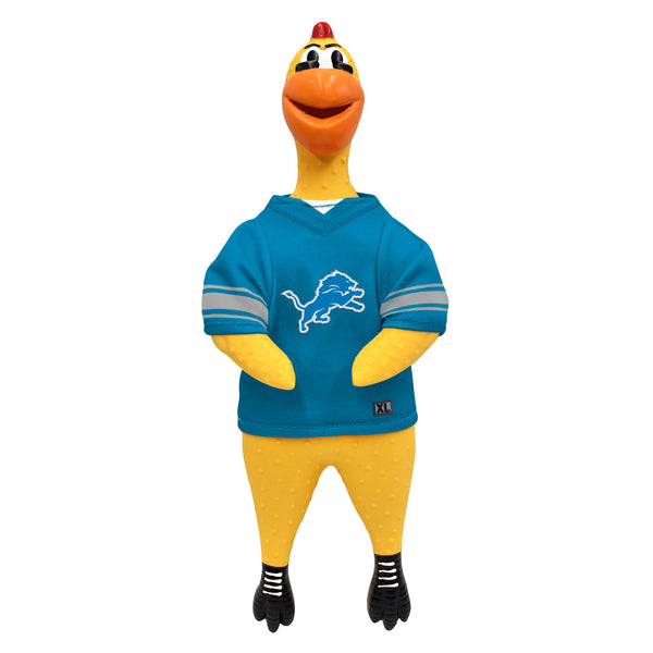 littlearth Detroit Lions Rubber Chicken Pet Toy