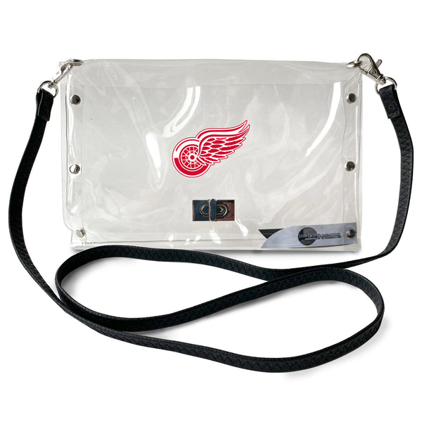littlearth Detroit Red Wings Clear Envelope Purse
