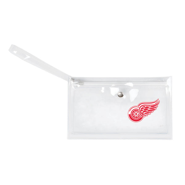 littlearth Detroit Red Wings Clear Ticket Wristlet