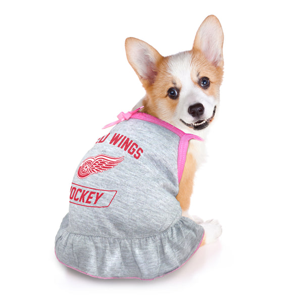 Littlearth Detroit Red Wings Pet Dress Grey Type