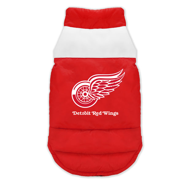 littlearth Detroit Red Wings Pet Parka Puff Vest