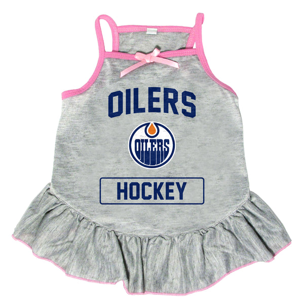 littlearth Edmonton Oilers Pet Dress Grey Type