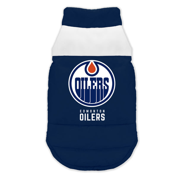 littlearth Edmonton Oilers Pet Parka Puff Vest