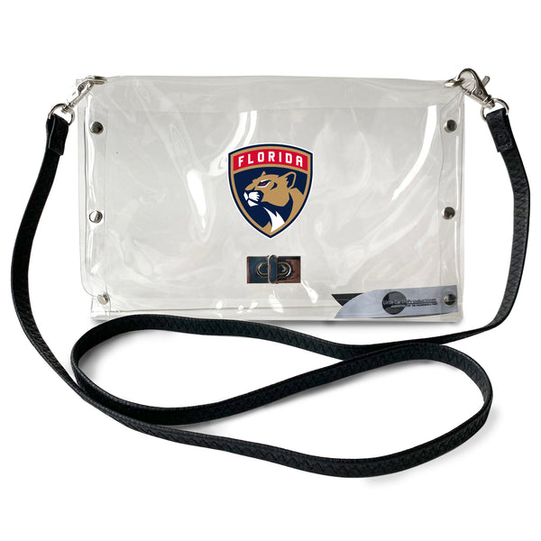 littlearth Florida Panthers Clear Envelope Purse