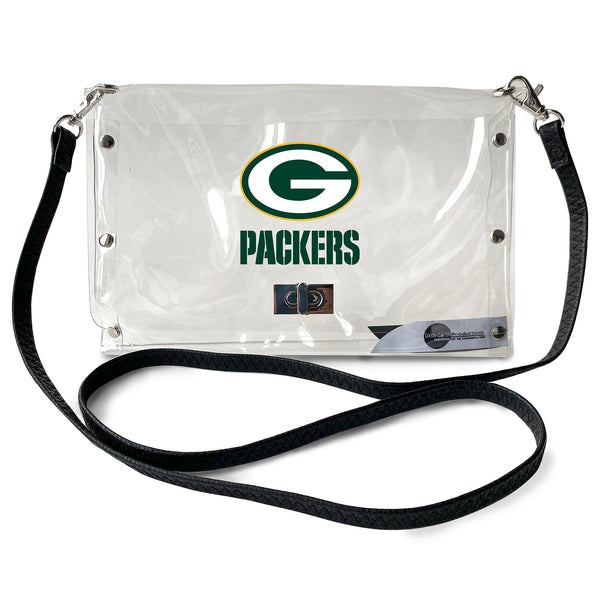 littlearth Green Bay Packers Clear Envelope Purse