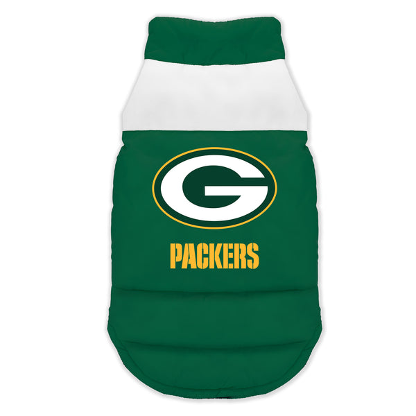 littlearth Green Bay Packers Pet Parka Puff Vest