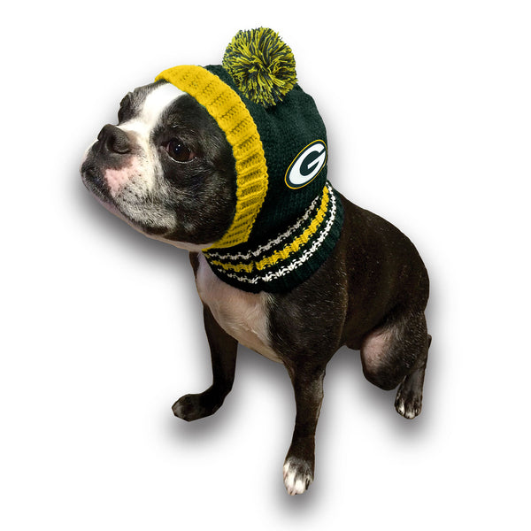Littlearth Green Bay Packers Team Pet Knit Hat
