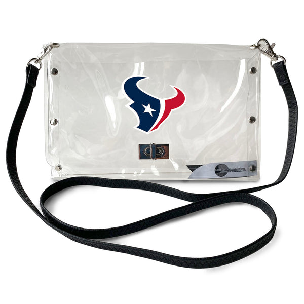littlearth Houston Texans Clear Envelope Purse