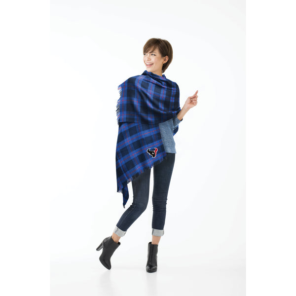Littlearth Houston Texans Plaid Blanket Scarf
