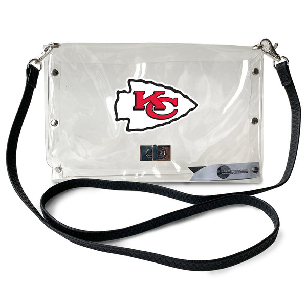 littlearth Kansas City Chiefs Clear Envelope Purse
