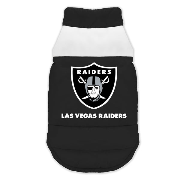 littlearth Las Vegas Raiders Pet Parka Puff Vest