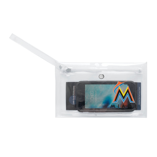 Littlearth Miami Marlins Clear Ticket Wristlet