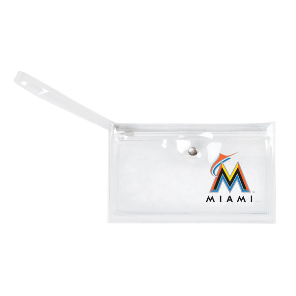 littlearth Miami Marlins Clear Ticket Wristlet
