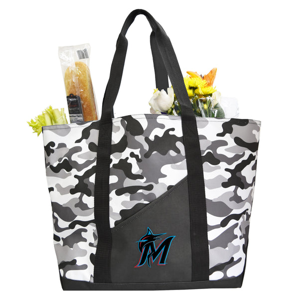 Littlearth Miami Marlins Super-Duty Camo Tote