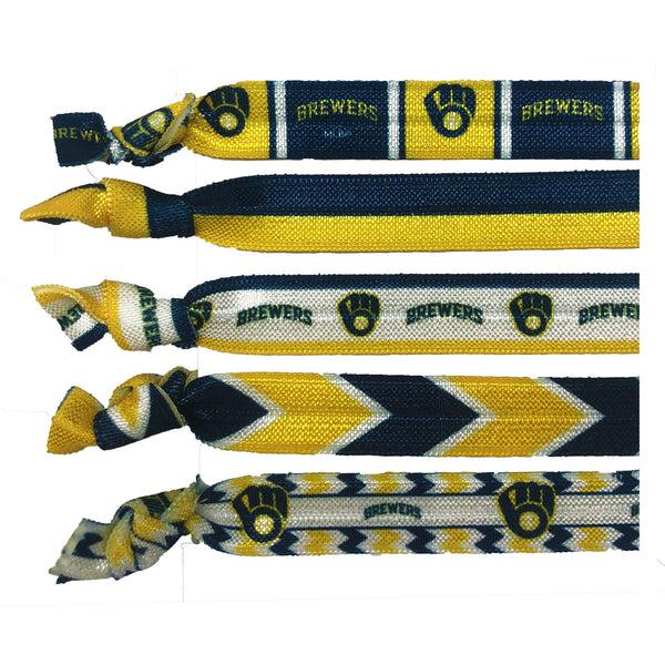 littlearth Milwaukee Brewers Knotted Hair Tie