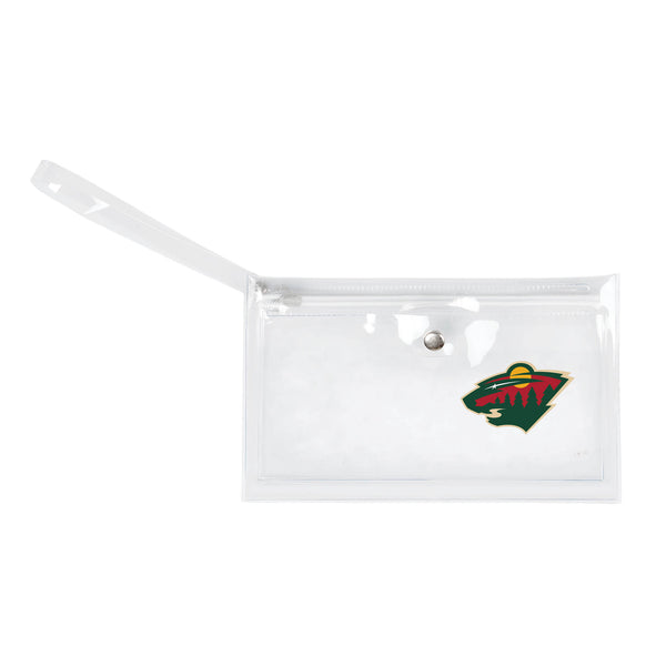 littlearth Minnesota Wild Clear Ticket Wristlet