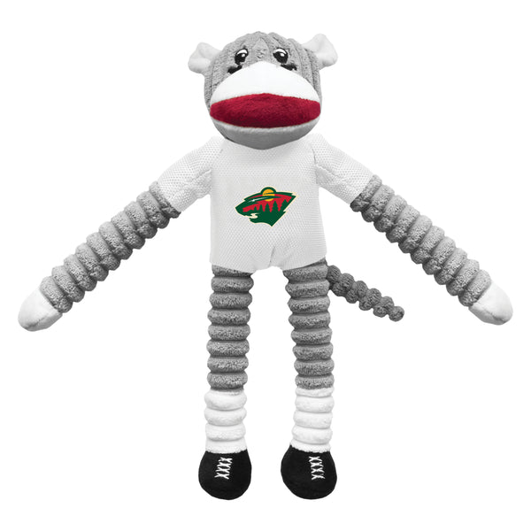 littlearth Minnesota Wild Team Sock Monkey Pet Toy