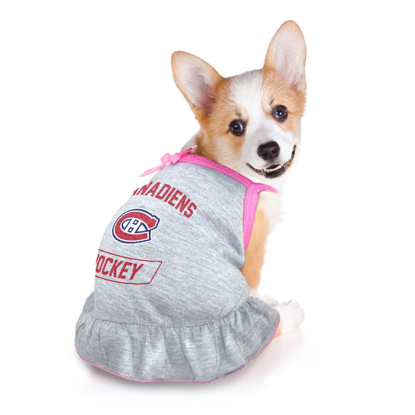 Littlearth Montreal Canadiens Pet Dress Grey Type