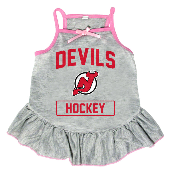 littlearth New Jersey Devils Pet Dress Grey Type