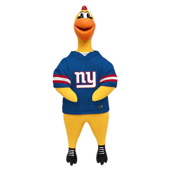 littlearth New York Giants Rubber Chicken Pet Toy