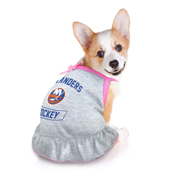 Littlearth New York Islanders Pet Dress Grey Type