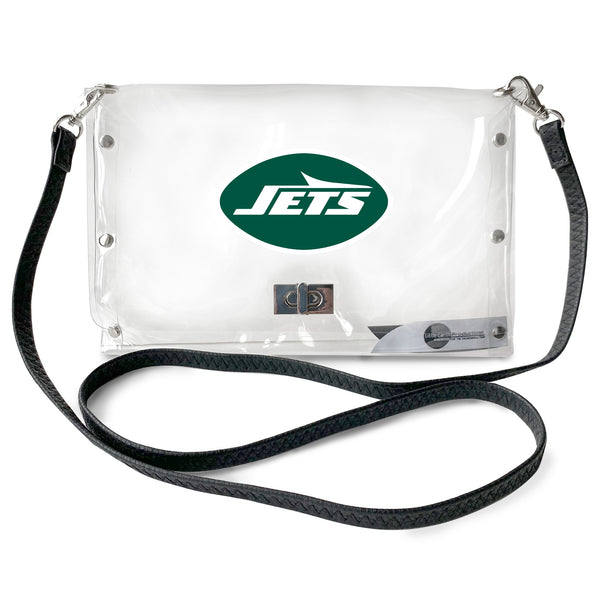 littlearth New York Jets Clear Envelope Purse