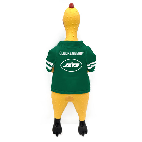Littlearth New York Jets Rubber Chicken Pet Toy
